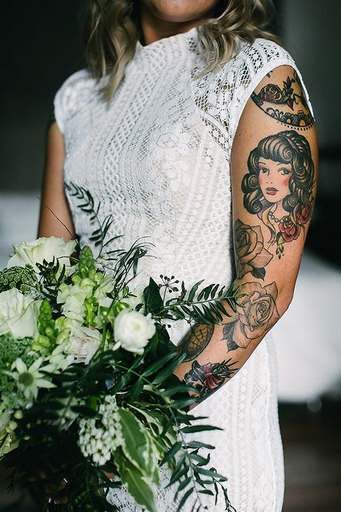 How to choose wedding dresses for tattooed brides