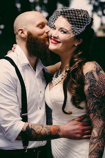 Brides with tattoo sleeves