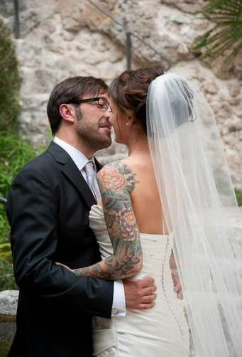 Very nice brides with sleeve tattoos