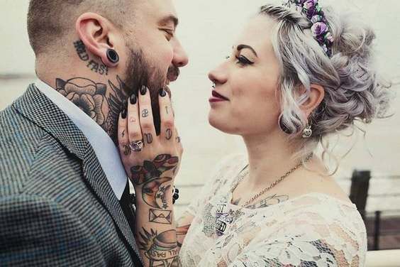 Beautiful brides with tattoos